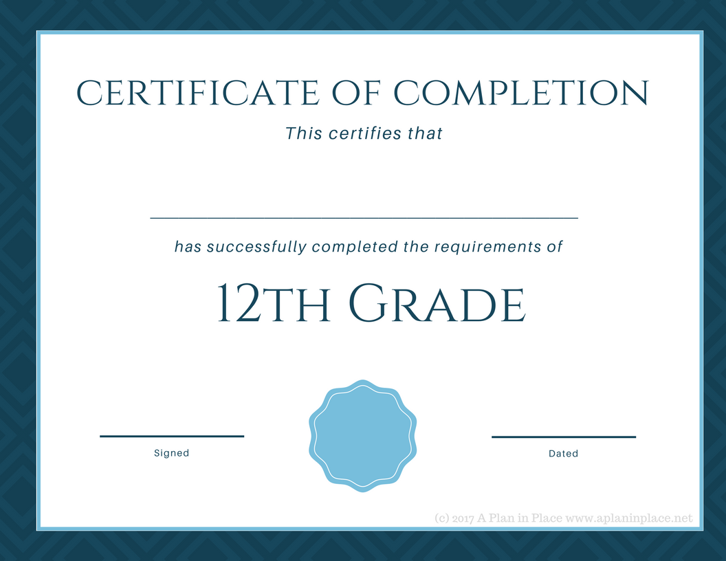 Free Homeschool Printables - A Plan in Place