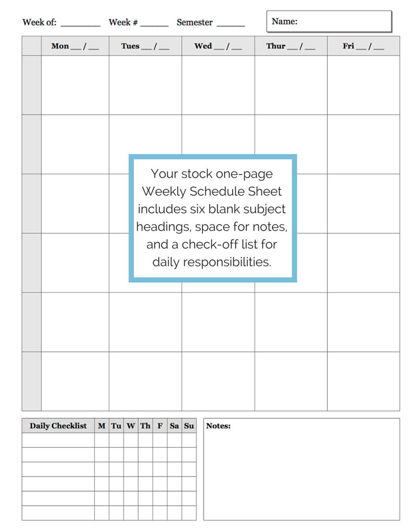 customized homeschool planner