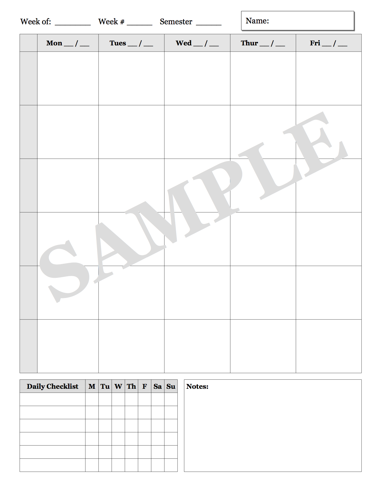 Free homeschool printables a plan in place